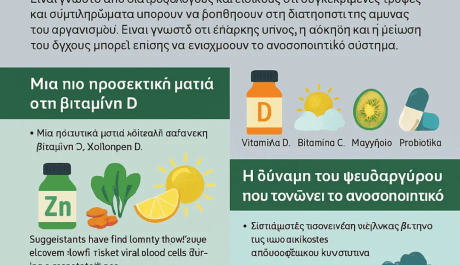 Ενίσχυσε το Ανοσοποιητικό σου Φυσικά την Άνοιξη