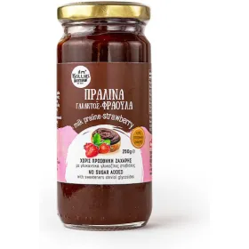 Πραλίνα Γάλακτος με Φράουλα Χωρίς Ζάχαρη 250g Kollias Family