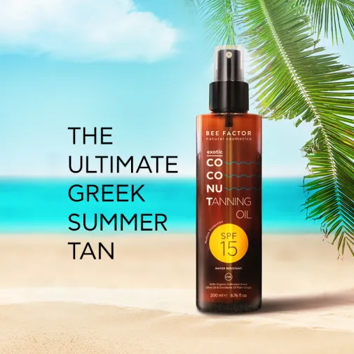 Αντηλιακό Λάδι Exotic Coconut Για Το Σώμα SPF15 σε Spray 200ml  Bee Factor