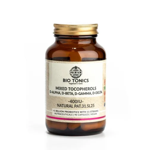 Mixed Tocopherols Βιταμίνη για το Δέρμα 400iu 90 φυτικές κάψουλες Bio Tonics
