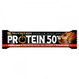 Go On Nutrition Premium Whey Μπάρα με 50% Πρωτεΐνη και Γεύση Cookies και Cream 40gr