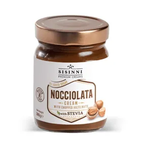 Πραλίνα Sisinni Premium Creams με Φουντούκι και Stevia Nocciolata 380gr Rito's Food