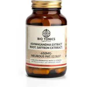 Bio Tonics Ashwagandha and Rhodiola Extract 650mg 60 φυτικές κάψουλες