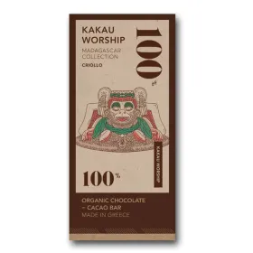 Kakau Worship Madagascar Collection Βιολογική Σοκολάτα Υγείας Vegan 100% Κακάο 75g
