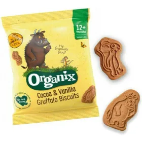 Organix Gruffalo Biscuits με Γεύση Σοκολάτα Χωρίς Ζάχαρη 60gr για 12+ μηνών (5x20g) 100g