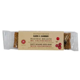 Λάμπου Παστέλι 100% Μέλι Με Cranberries 40gr