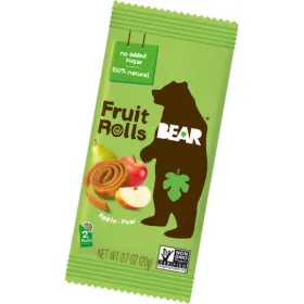 Bear Fruit Rolls Μήλο-Αχλάδι Χωρίς Ζάχαρη 5x20g