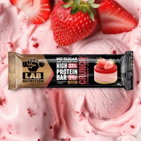 Μπάρα Πρωτεΐνης Lab Nutrition Strawberry Cream με 33% Πρωτεΐνη 65gr