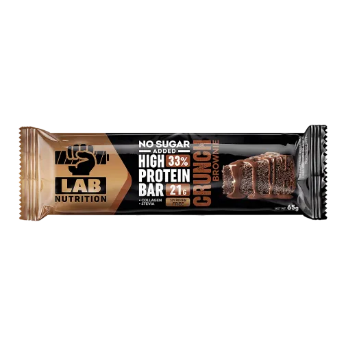 Μπάρα Πρωτεΐνης Lab Nutrition Crunch Brownie με 33% Πρωτεΐνη 65gr