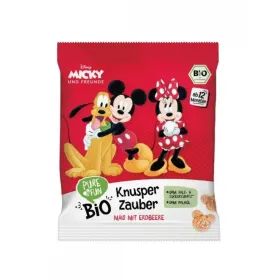 Βιολογικό Σνακ Καλαμποκιού με Φράουλα Mickey +12m 30gr Pure and Fun