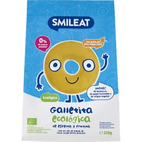 Βιολογικά Παιδικά Μπισκότα Ντίνκελ Μήλο 220gr Smileat