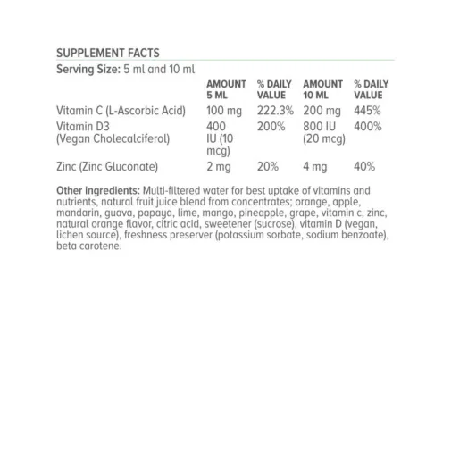 Natural Vitamins Kids C + D3 + Zinc για 3+ ετών με Γεύση Πορτοκάλι 500ml