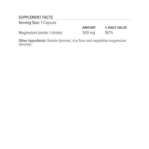Natural Vitamins Magnesium Complex 500mg 60 Κάψουλες