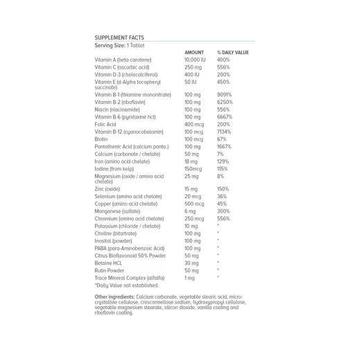 Natural Vitamins Mega Multivitamin 60 Ταμπλέτες