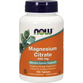 Now Foods Magnesium Citrate 200mg 100 ταμπλέτες