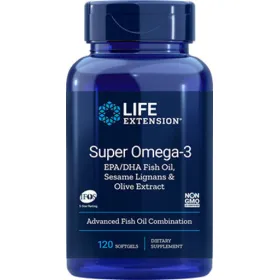 Life Extension Super Omega 3 EPA/DHA Sesame Lignans-Olive 120 Μαλακές Κάψουλες