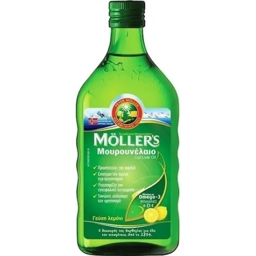 Moller's Cod Liver Oil Μουρουνέλαιο Λεμόνι 250 ml
