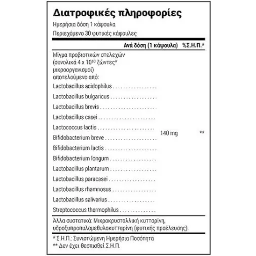 Natural Doctor Probiotics 40 Billion 13 Strains 30 φυτικές κάψουλες 
