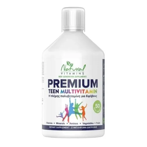 Natural Vitamins Premium Teen Multivitamin με Γεύση Πορτοκάλι 500 ml