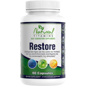 Natural Vitamins Restore Συμπλήρωμα με Προβιοτικά 60 Φυτικές Κάψουλες