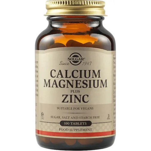 Solgar Calcium Magnesium Plus Zinc 100 Ταμπλέτες
