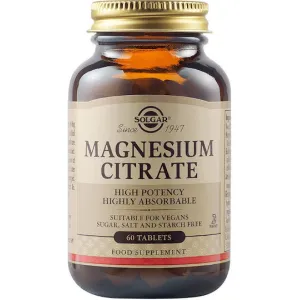 Solgar Magnesium Citrate 200mg – Κιτρικό Μαγνήσιο 60 Ταμπλέτες