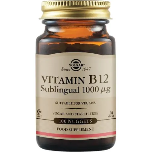 Solgar Vitamin B12 1000mcg 100 Υπογλώσσια Δισκία