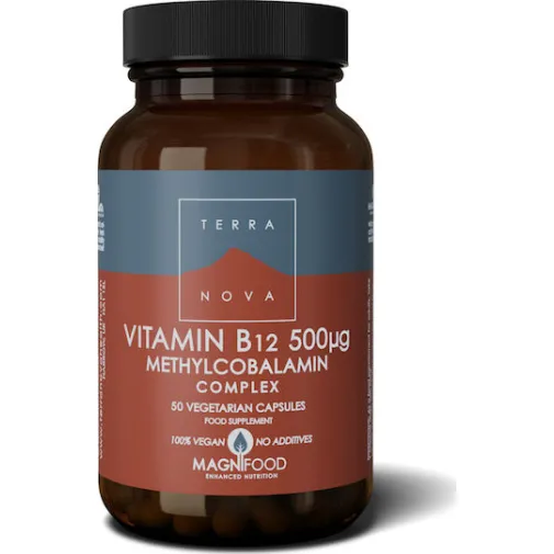 TerraNova Vitamin B12 500 μg Methylcobalamin Complex 50 Φυτικές Κάψουλες