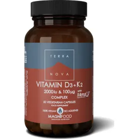 TerraNova Vitamin D3 2000iu with K2 100mcg as MenaQ7® 50 Φυτικές Κάψουλες