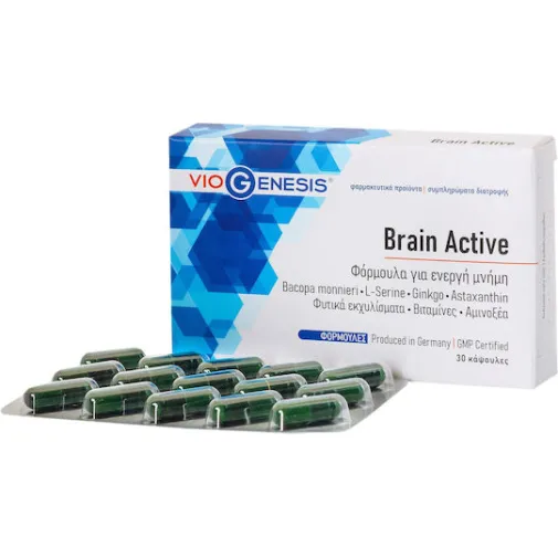 Viogenesis Brain Active Συμπλήρωμα για την Μνήμη 30 ταμπλέτες