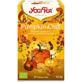 Yogi Tea Pumpkin Chai Βιολογικό Μείγμα Βοτάνων 17 Φακελάκια