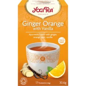 Yogi Tea White Ginger Orange Βιολογικό Μείγμα Βοτάνων 17 φακελάκια
