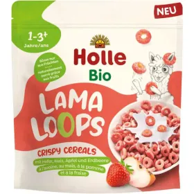 Holle Bio Τραγανά Δημητριακά με Φρούτα Lama Loops 125gr