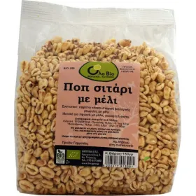 Βιολογικό Ποπ Σιτάρι με Μέλι 150gr  Όλα Bιο 