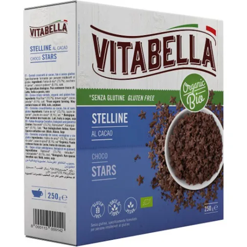 Vitabella Δημητριακά Choco Stars Βιολογικά  Χωρίς Γλουτένη 250g