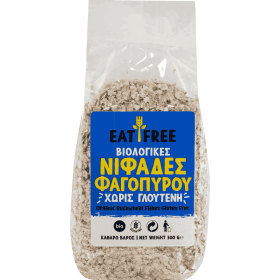 Νιφάδες Φαγόπυρου Χωρίς Γλουτένη Eat Free Bio 300gr Βιο Αγρός  