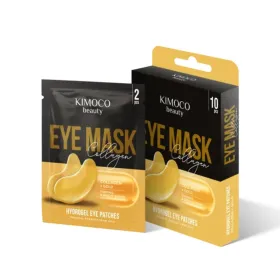 KIMOCO Beauty Μάσκα Ματιών για Σύσφιξη και Λάμψη με Κολλαγόνο και Κολλοειδή Χρυσό 10τεμ