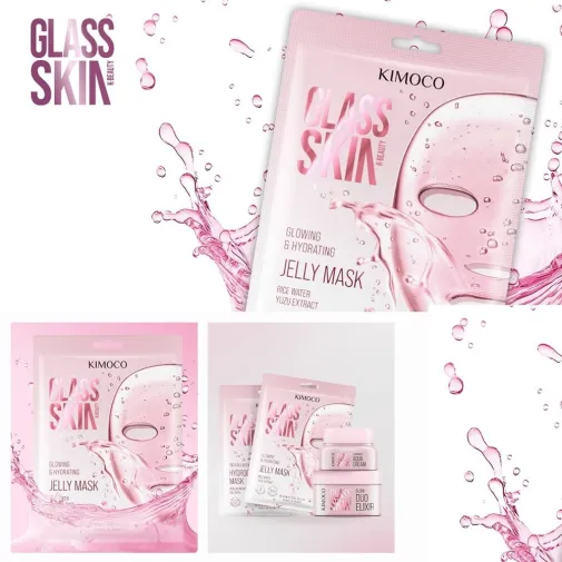 KIMOCO Beauty Μάσκα Προσώπου Glass Skin για Λάμψη και Ενυδάτωση 23ml