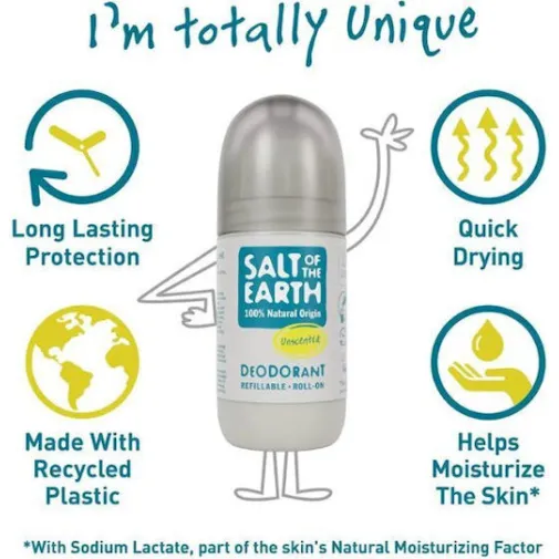 Salt of the Earth Αποσμητικό Roll-On Χωρίς Άρωμα 75ml