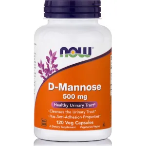 Now D-Mannose 500mg, 120 φυτικές κάψουλες