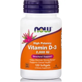 Now Vitamin D3 2000 IU 120 softgels