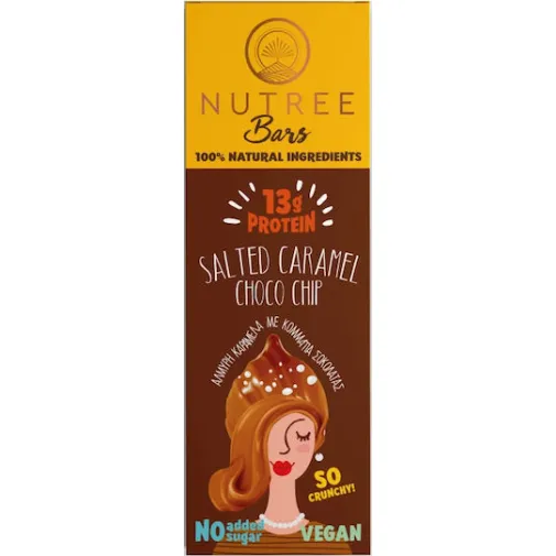 Nutree Crunch Μπάρα με 13gr Πρωτεΐνης και Γεύση Salted Caramel Choco Chip 50gr