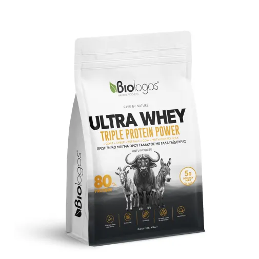 Βιολόγος Ultra Whey Triple Protein 80% με Γάλα Γαϊδούρας 500g 