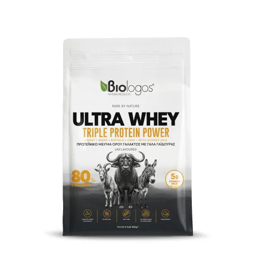 Βιολόγος Ultra Whey Triple Protein 80% με Γάλα Γαϊδούρας 500g 