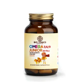 Bio Tonics Omega Junior 3/6/9 Κατάλληλο για Παιδιά 60 Ζελεδάκια Πορτοκάλι