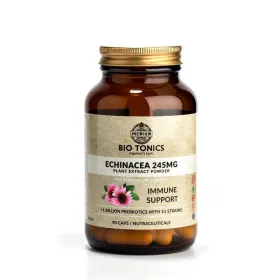 Echinacea Extract Probiotics 245mg 90 Vegan Caps Immune Support  Bio Tonics