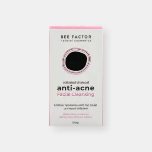 Σαπούνι Detox Κατά Της Ακμής Με Ενεργό Άνθρακα 100gr Bee Factor