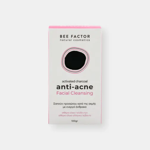 Σαπούνι Detox Κατά Της Ακμής Με Ενεργό Άνθρακα 100gr Bee Factor