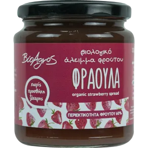Βιολογικό Άλειμμα Φρούτου Φράουλα Χωρίς Ζάχαρη 320gr Βιοαγρός