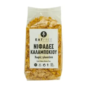 Βιολογικές Νιφάδες Καλαμποκιού Χωρίς Γλουτένη 250g Eat Free Βιοαγρός